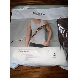Goodfellow & Co Mens Classic Ribbed Tank Top White Single Undershirt 1pc NWOT